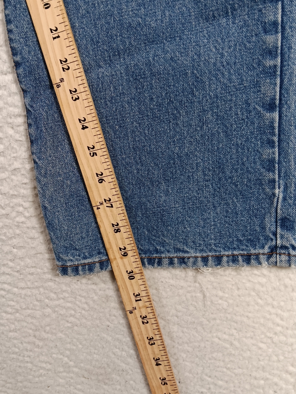 Vintage Lucky Brand Jeans Mens 34x30 Blue Denim Bootleg Button Fly Distressed - Picture 13 of 15